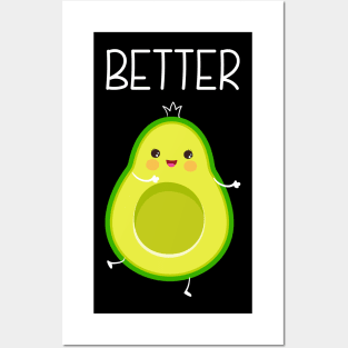 Better Half Avocado Couple Matching Posters and Art